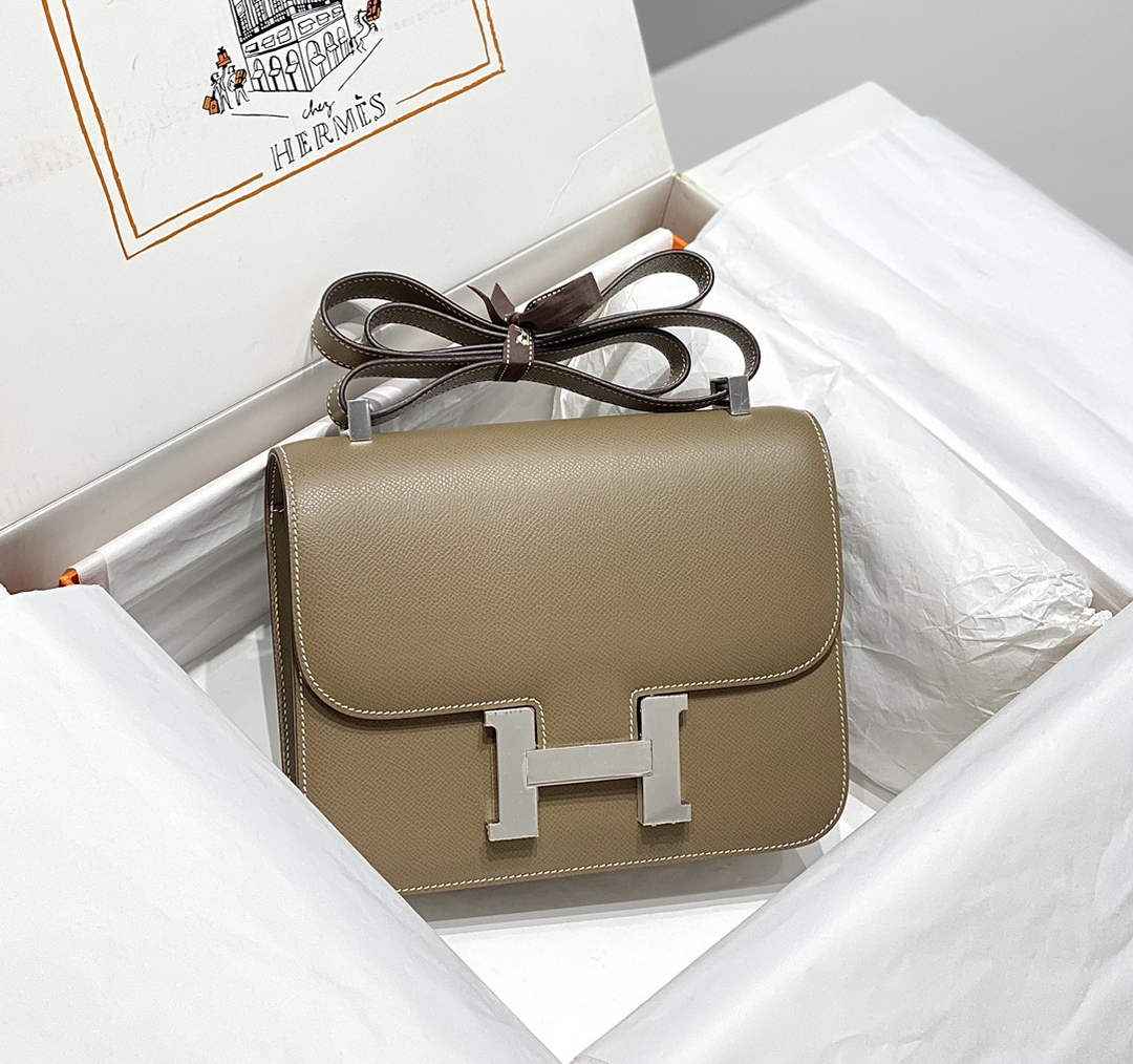 Hermes Constance 23 Box Epsom Leather Gray Silver H082807