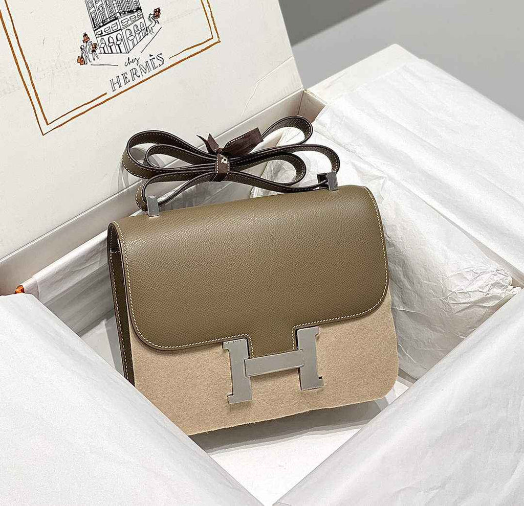 Hermes Constance 23 Box Epsom Leather Gray Silver H082807