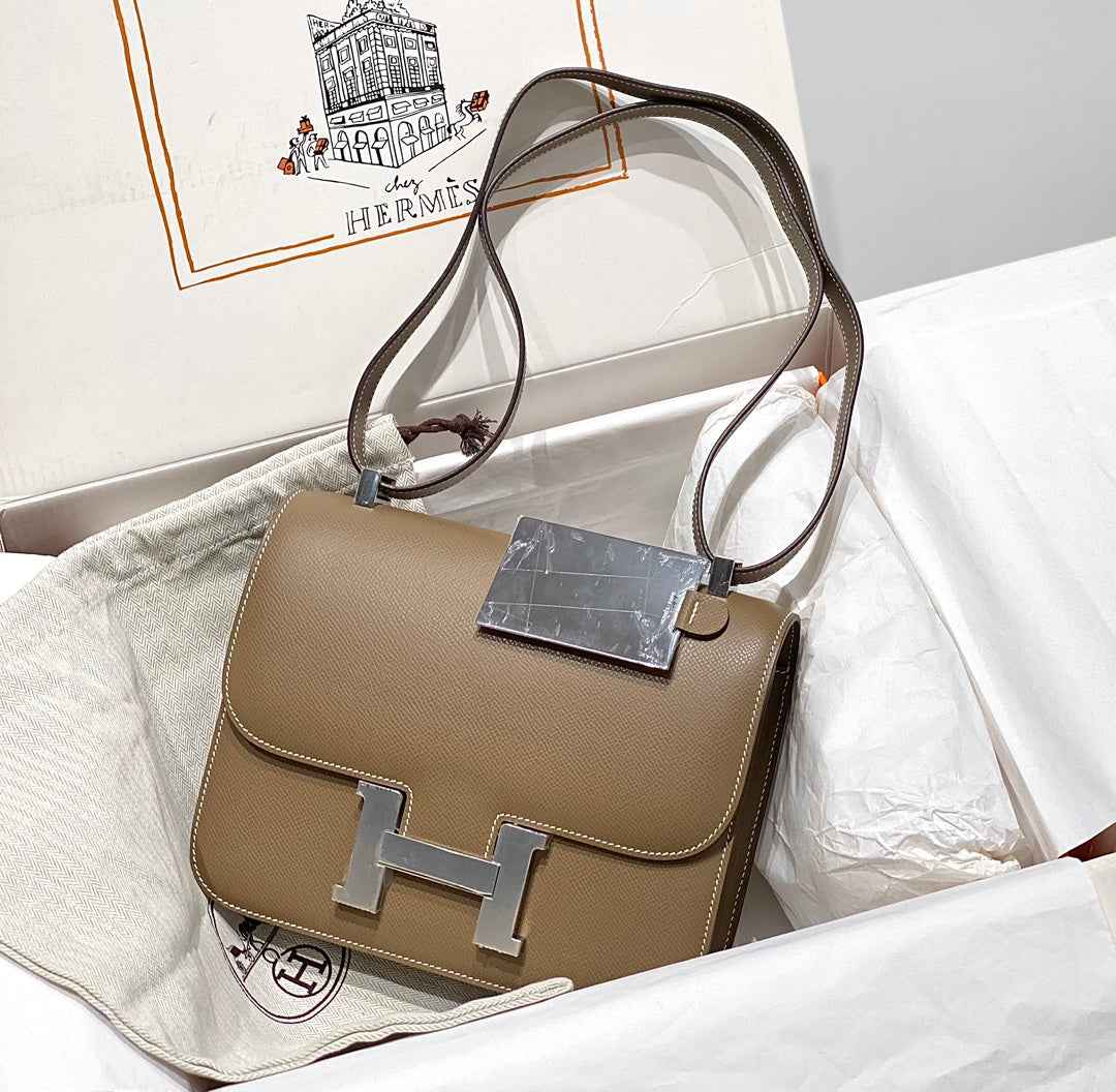 Hermes Constance 23 Box Epsom Leather Gray Silver H082807