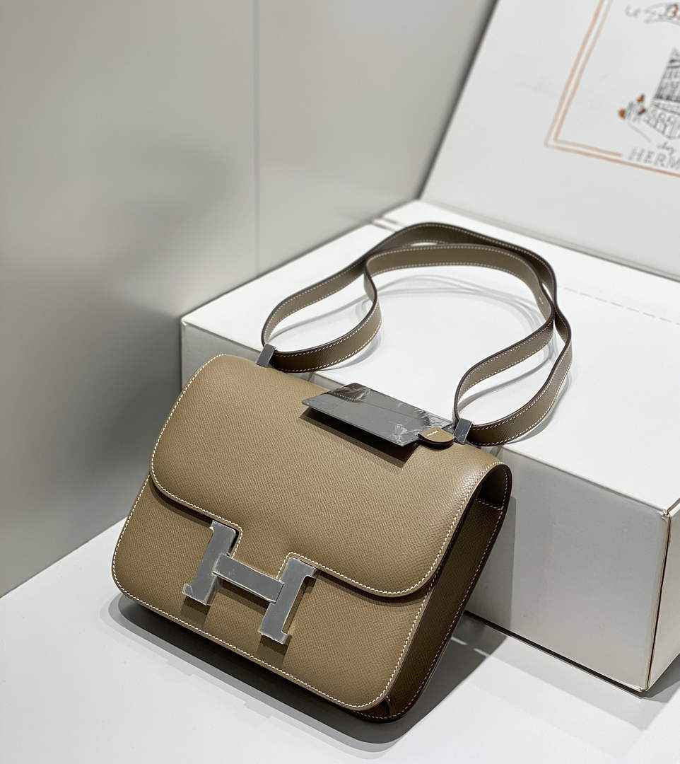 Hermes Constance 23 Box Epsom Leather Gray Silver H082807