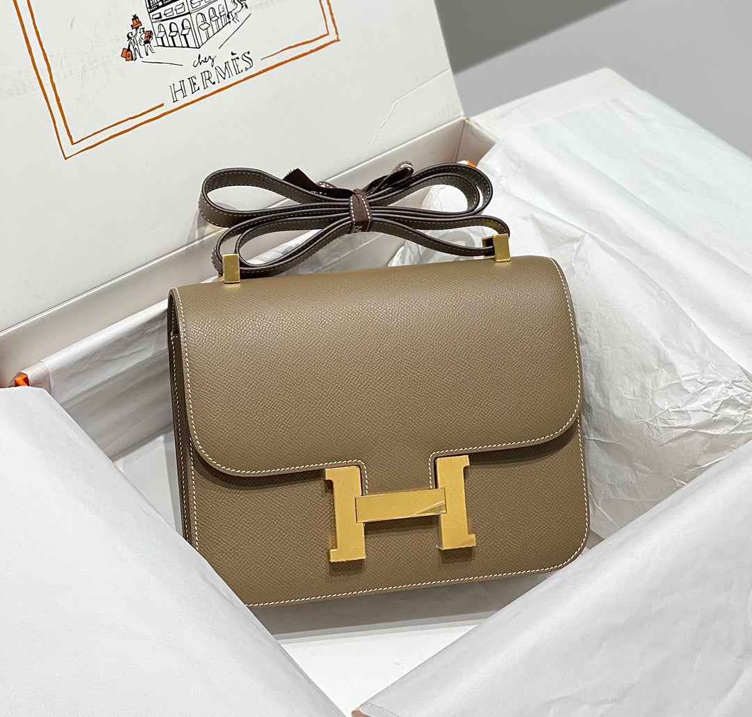 Hermes Constance 23 Box Epsom Leather Gray Gold H082806