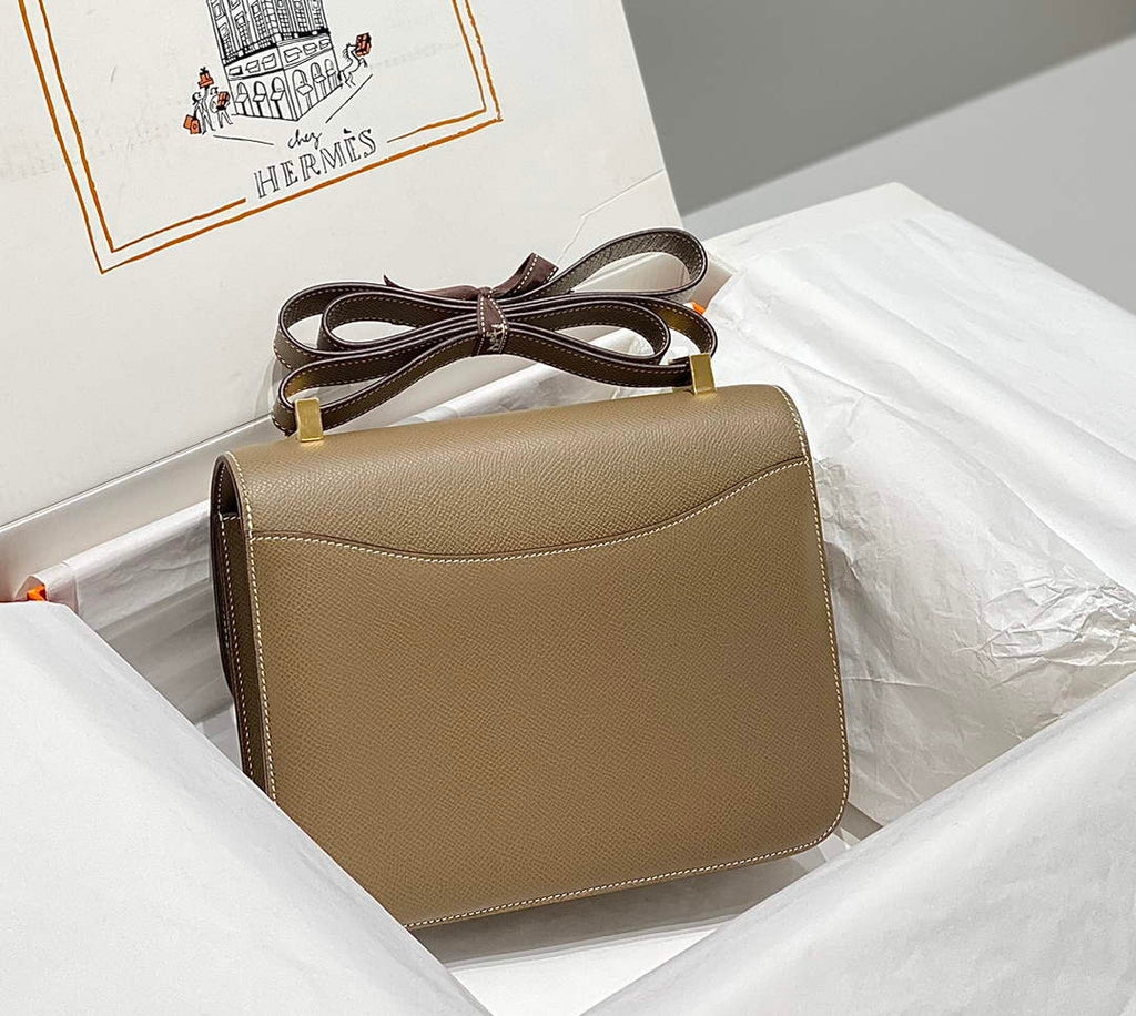 Hermes Constance 23 Box Epsom Leather Gray Gold H082806