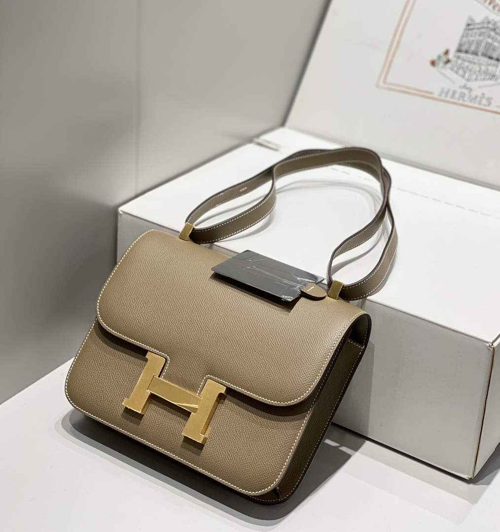 Hermes Constance 23 Box Epsom Leather Gray Gold H082806