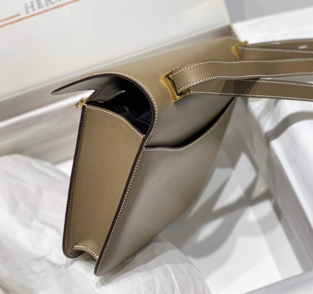 Hermes Constance 23 Box Epsom Leather Gray Gold H082806