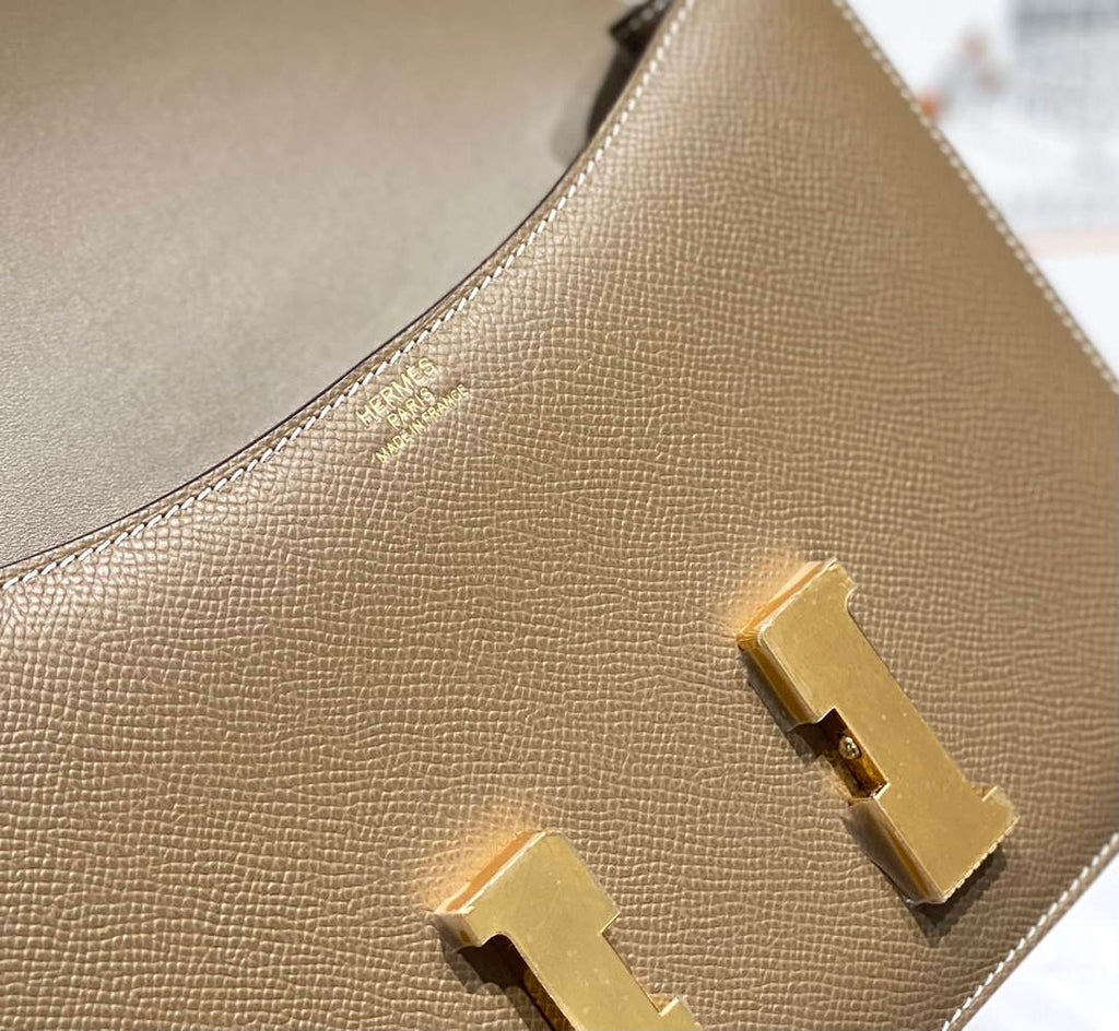 Hermes Constance 23 Box Epsom Leather Gray Gold H082806