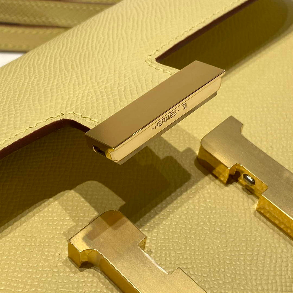 Hermes Constance Box Epsom Leather Yellow Gold H082760