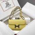 Hermes Constance Box Epsom Leather Lemon Yellow Silver H082762