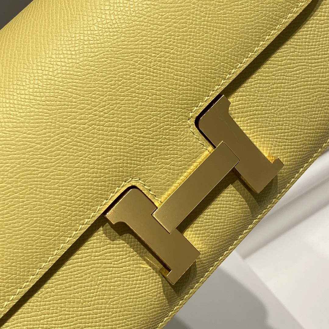 Hermes Constance Box Epsom Leather Lemon Yellow Gold H082763