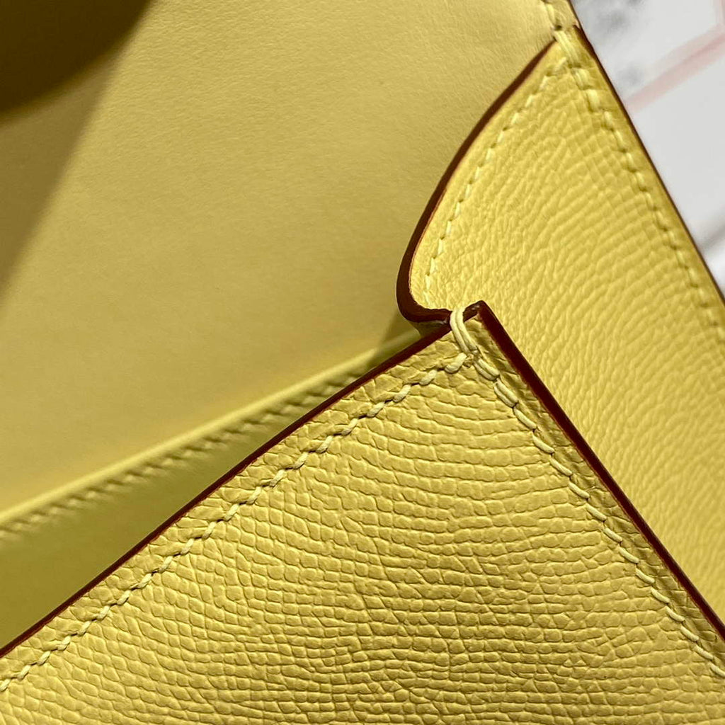 Hermes Constance Box Epsom Leather Lemon Yellow Gold H082763