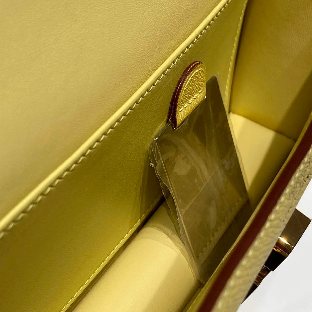 Hermes Constance Box Epsom Leather Lemon Yellow Gold H082763