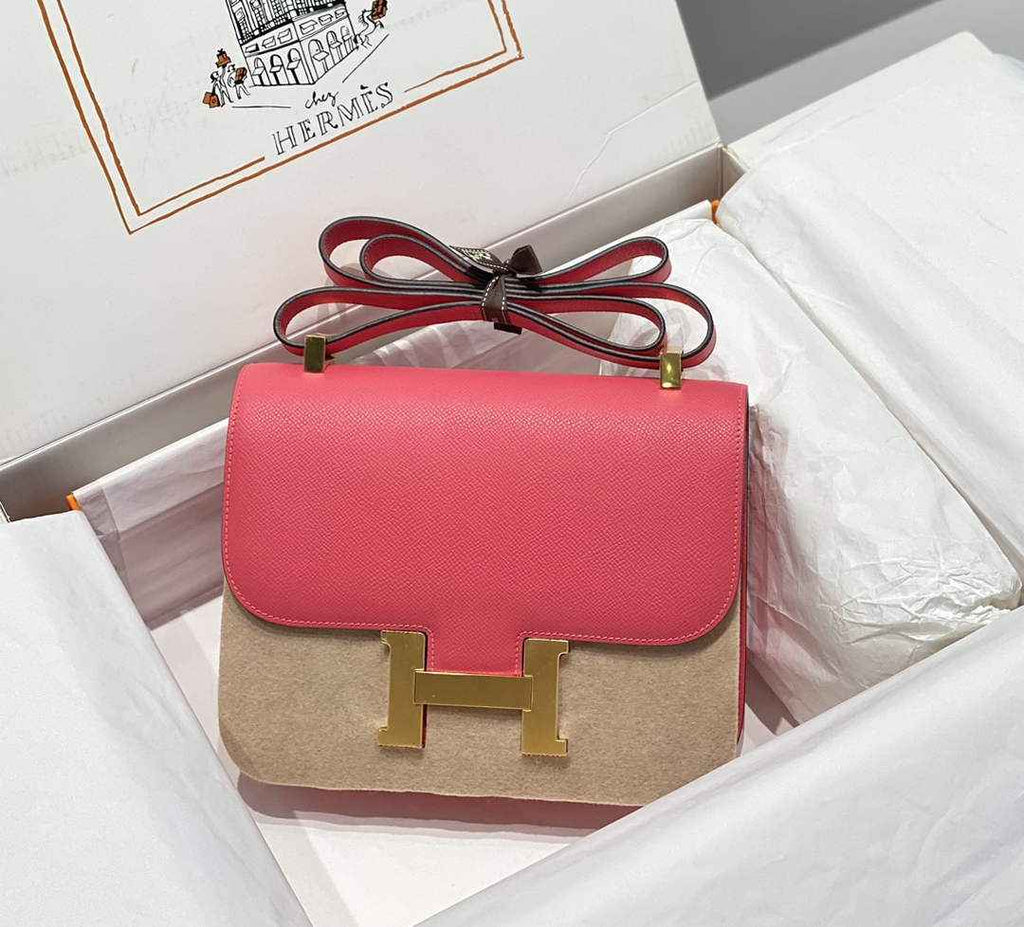 Hermes Constance 23 Box Epsom Leather Pink Gold H082800