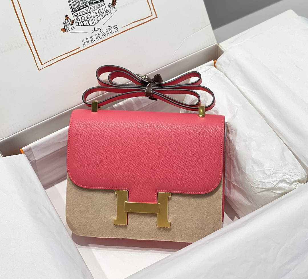 Hermes Constance 23 Box Epsom Leather Pink Gold H082800