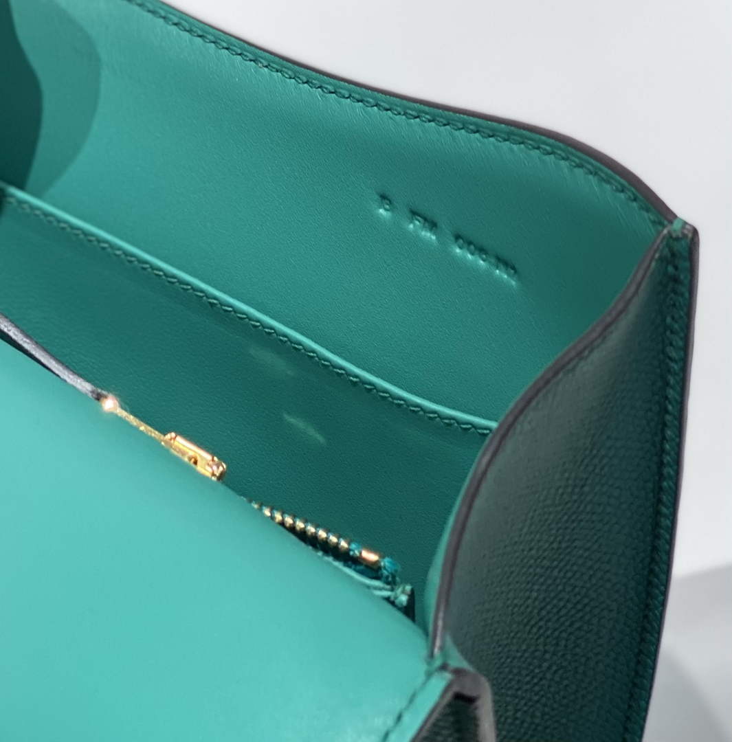 Hermes Constance 23 Box Epsom Leather Green Gold H082802