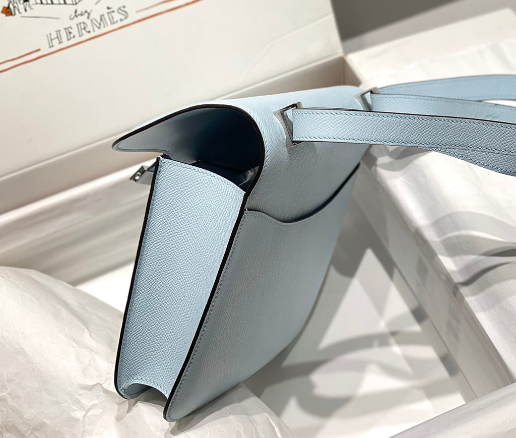 Hermes Constance 23 Box Epsom Leather Light Blue Silver H082812