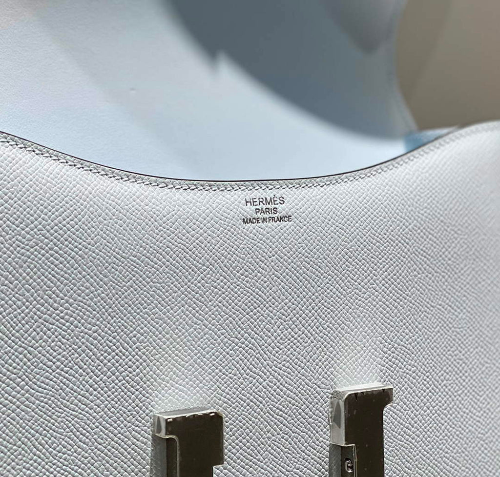 Hermes Constance 23 Box Epsom Leather Light Blue Silver H082812