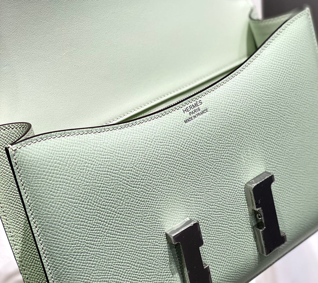 Hermes Constance 23 Box Epsom Leather Light Green Silver H082813