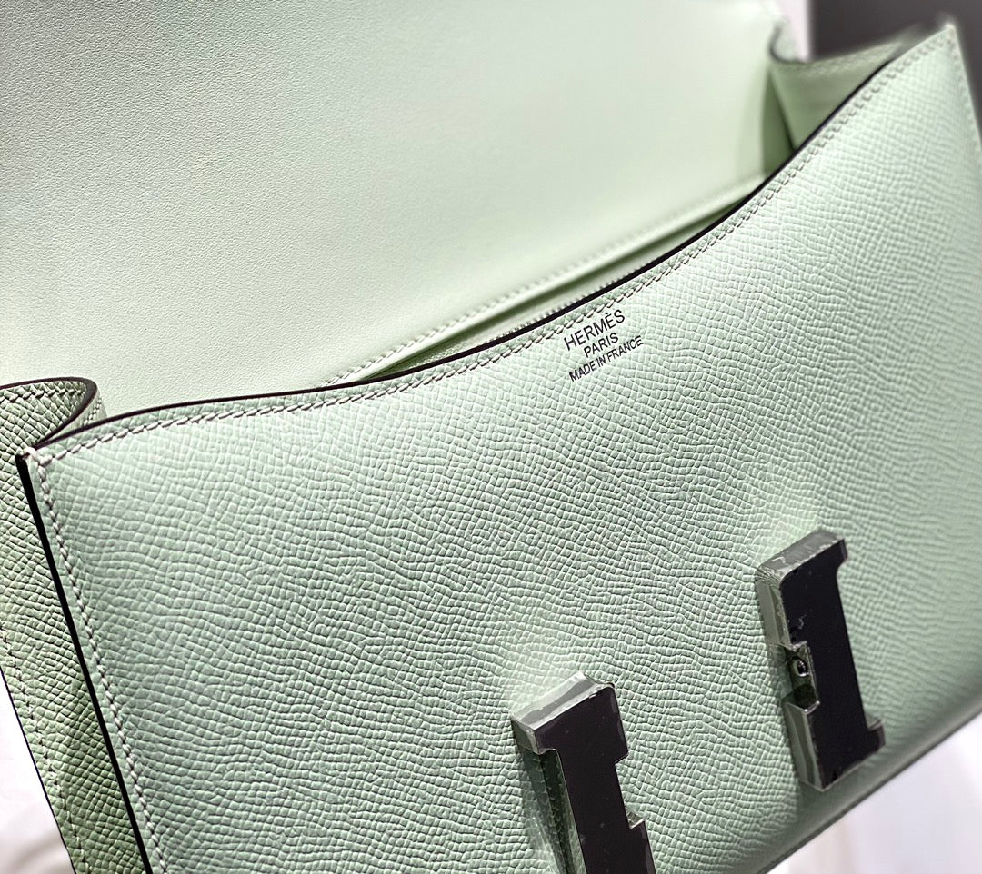 Hermes Constance 23 Box Epsom Leather Light Green Silver H082813