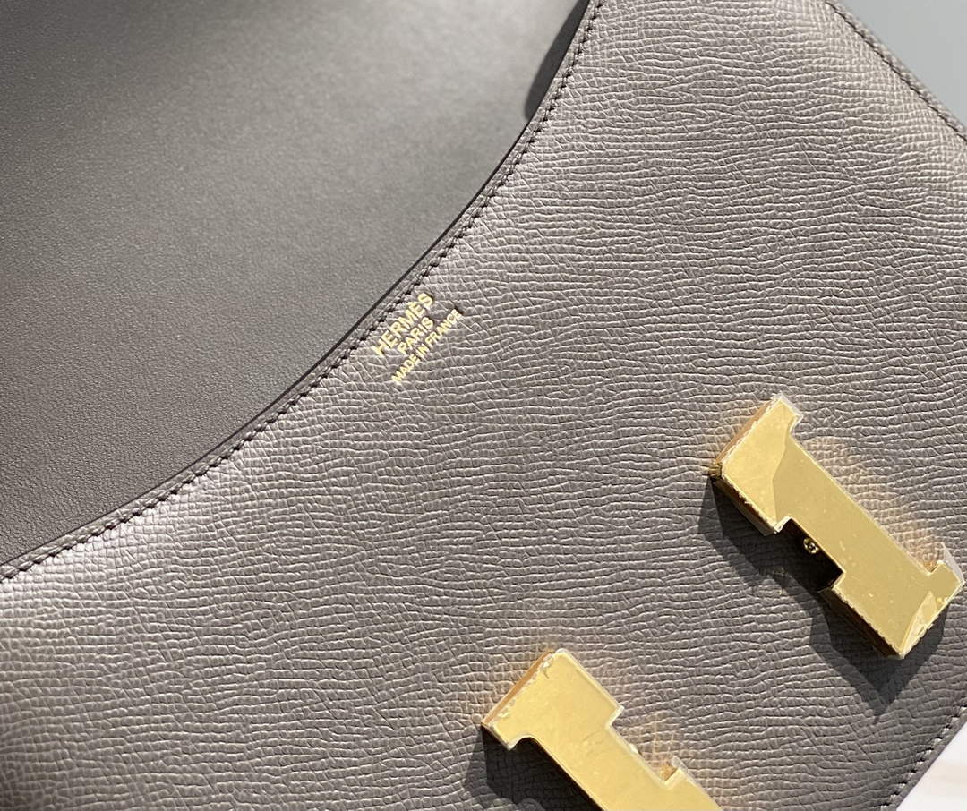 Hermes Constance 23 Box Epsom Leather Dark Gray Gold H082805
