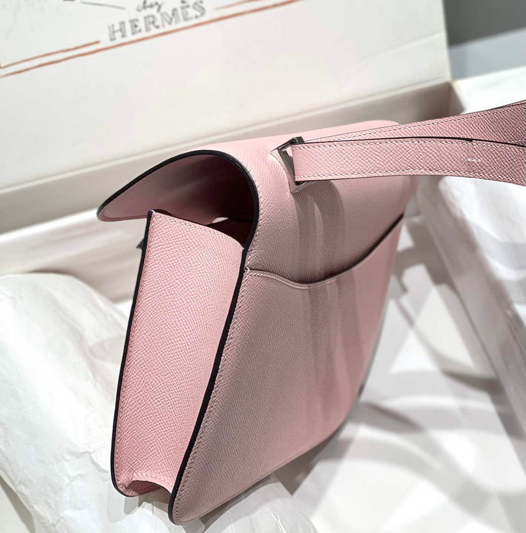 Hermes Constance 23 Box Epsom Leather Light Pink Silver H082804