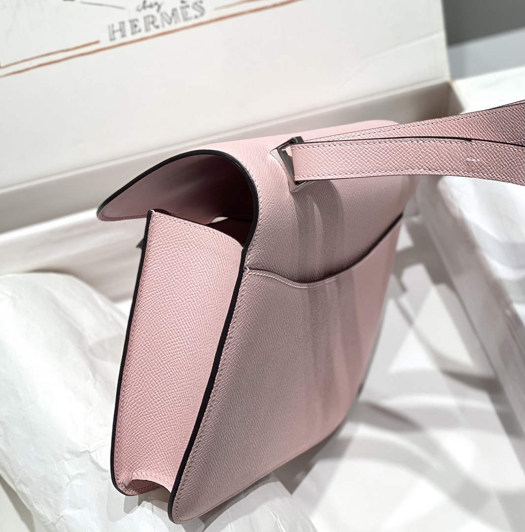 Hermes Constance 23 Box Epsom Leather Light Pink Silver H082804