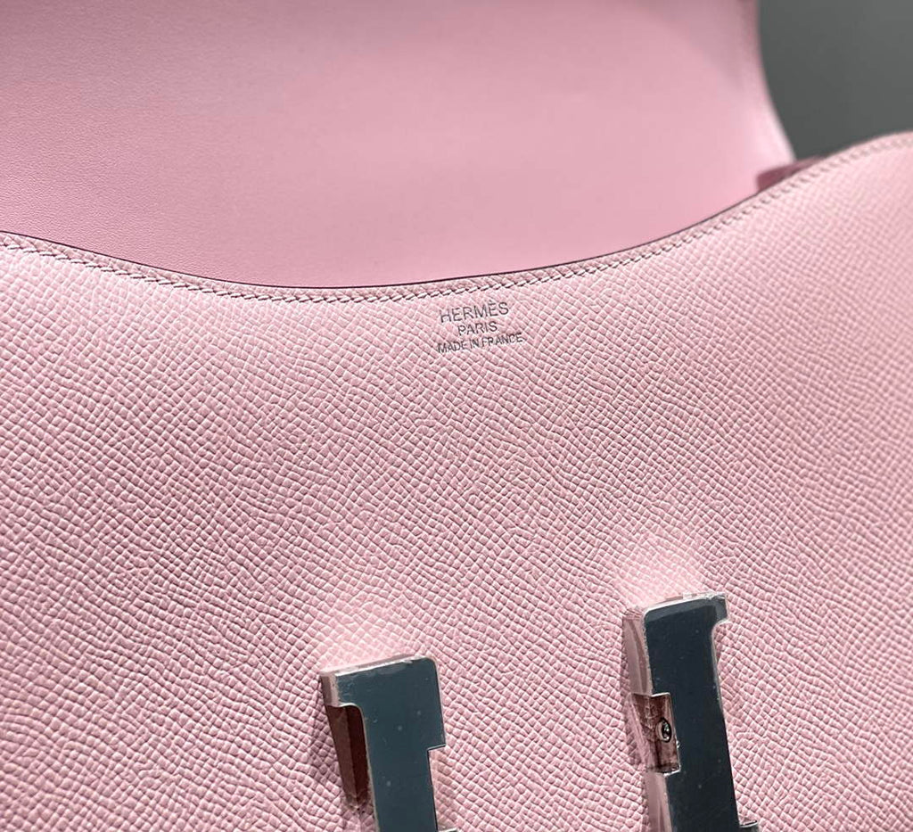 Hermes Constance 23 Box Epsom Leather Light Pink Silver H082804