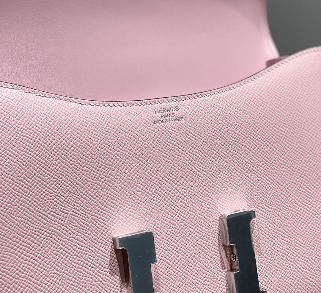 Hermes Constance 23 Box Epsom Leather Light Pink Silver H082804