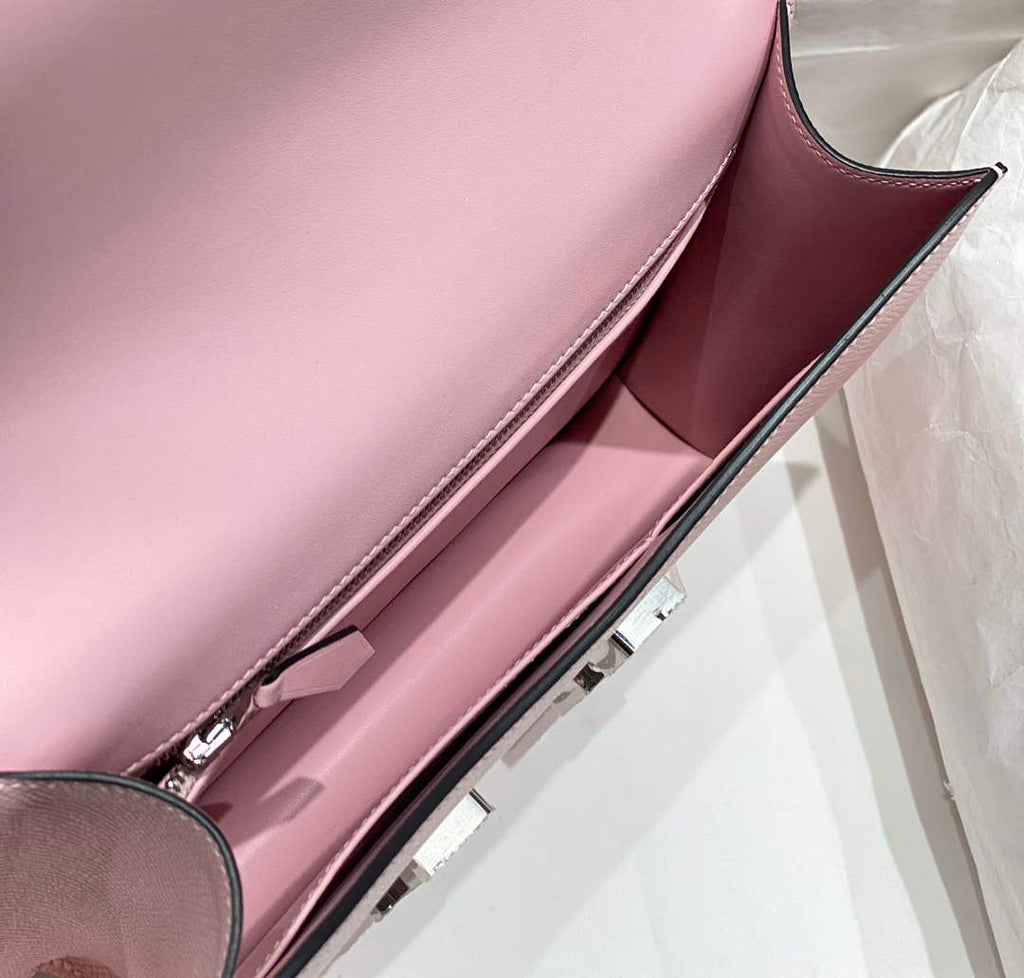 Hermes Constance 23 Box Epsom Leather Light Pink Silver H082804