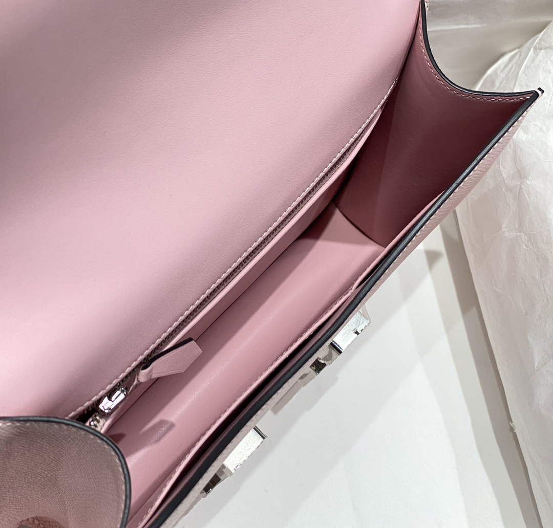 Hermes Constance 23 Box Epsom Leather Light Pink Silver H082804