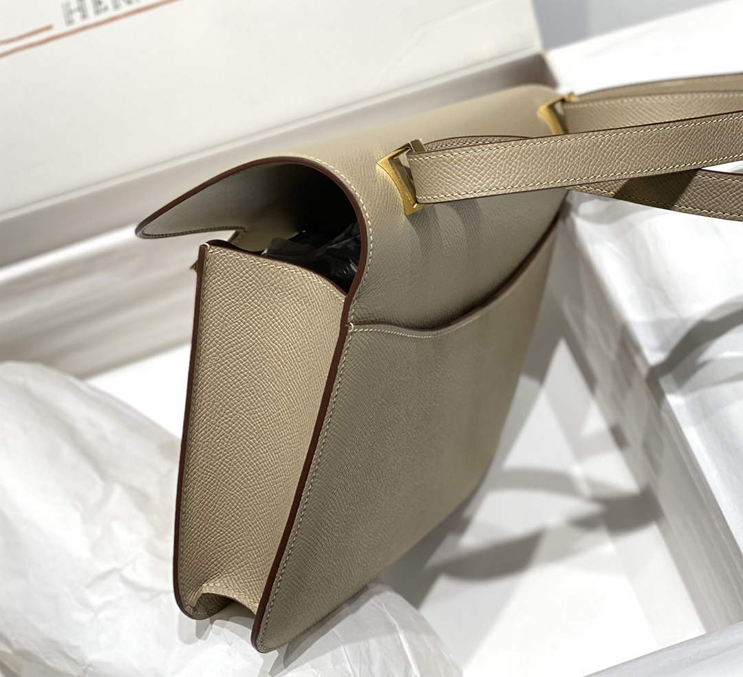 Hermes Constance 23 Box Epsom Leather Light Gray Gold H082803