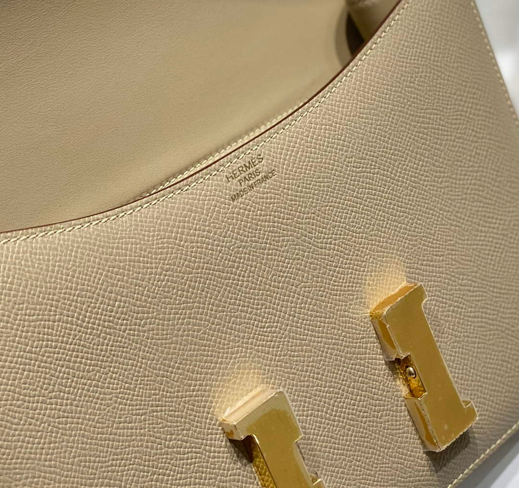 Hermes Constance 23 Box Epsom Leather Light Gray Gold H082803