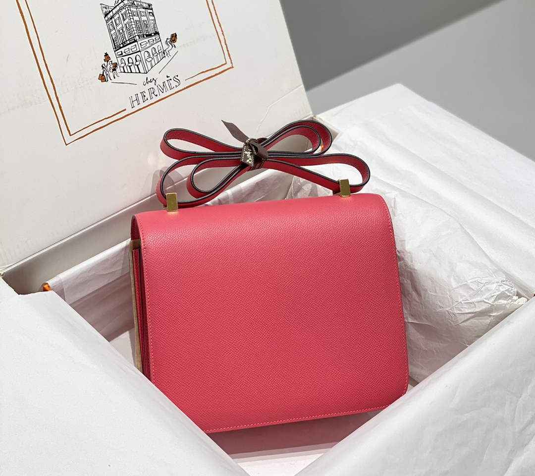 Hermes Constance 23 Box Epsom Leather Pink Gold H082901