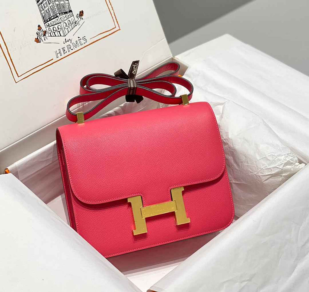Hermes Constance 23 Box Epsom Leather Pink Gold H082901