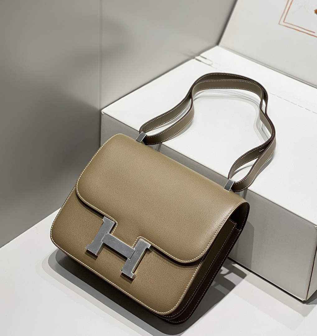 Hermes Constance 23 Box Epsom Leather Gray Silver H082911