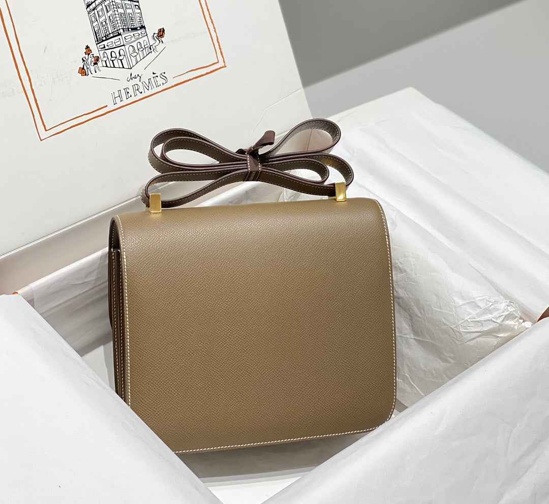 Hermes Constance 23 Box Epsom Leather Gray Gold H082912