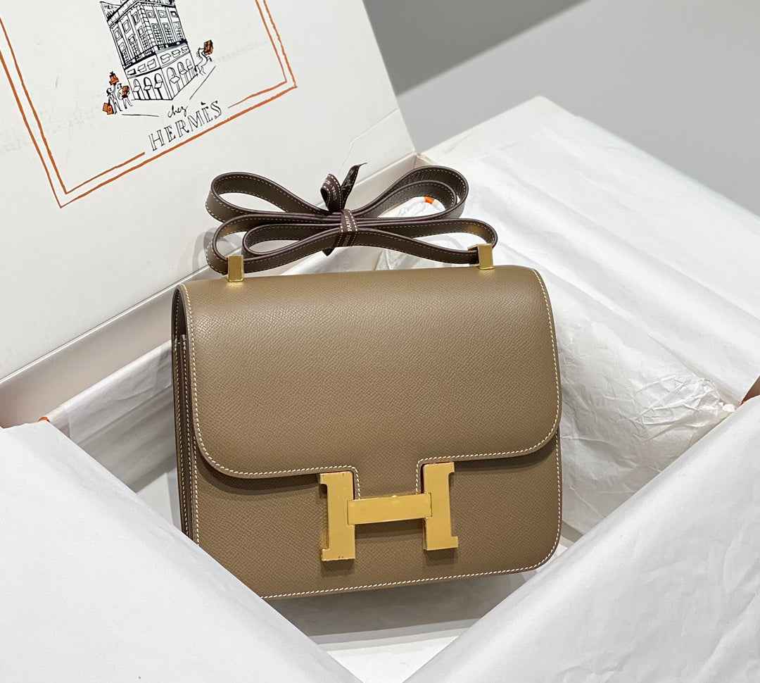 Hermes Constance 23 Box Epsom Leather Gray Gold H082912