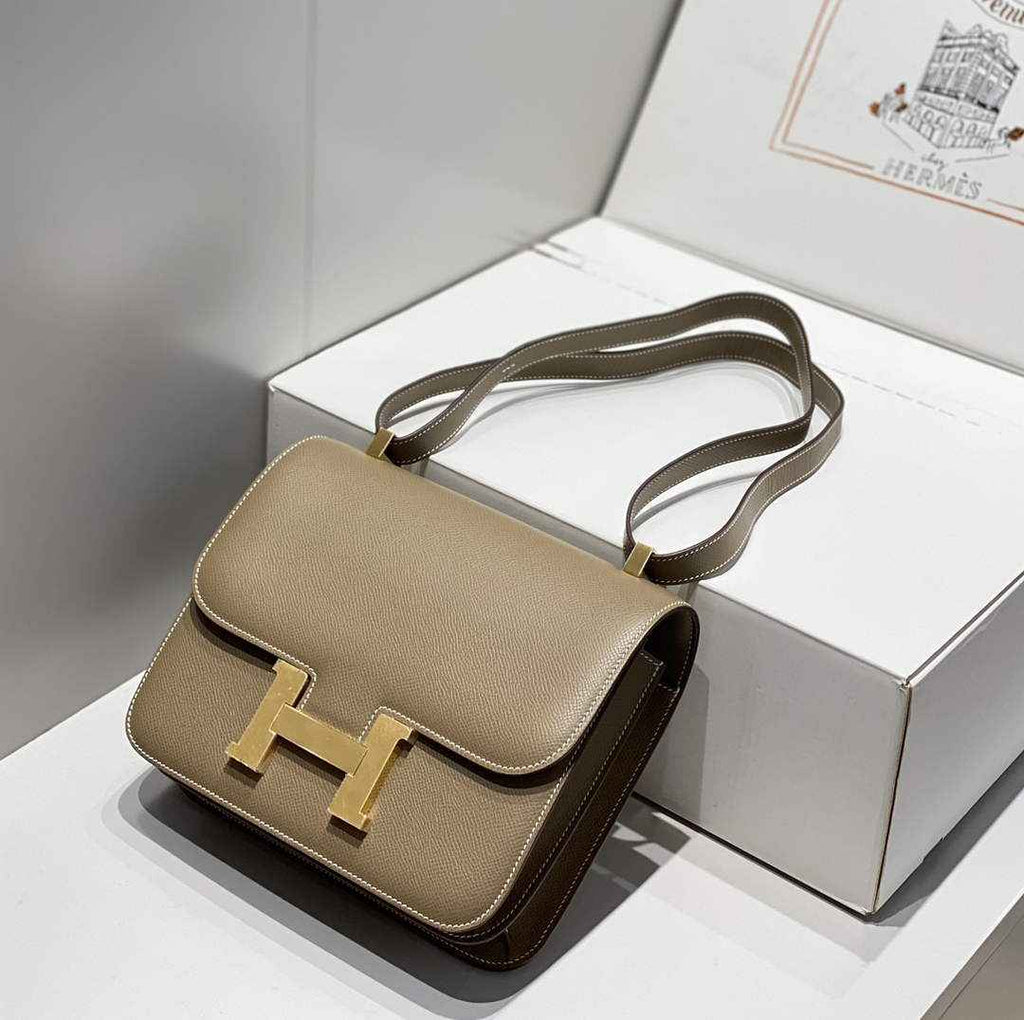 Hermes Constance 23 Box Epsom Leather Gray Gold H082912