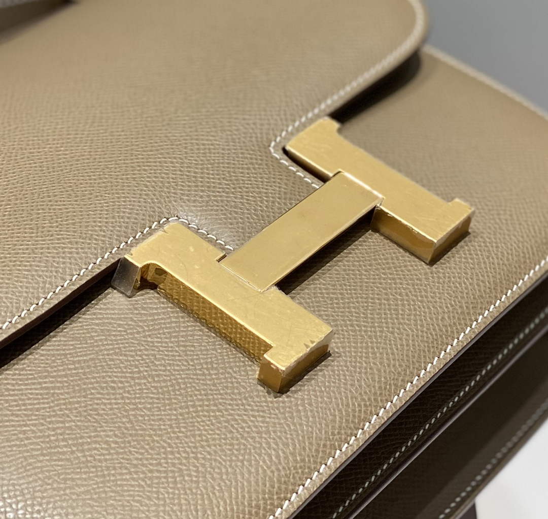 Hermes Constance 23 Box Epsom Leather Gray Gold H082912