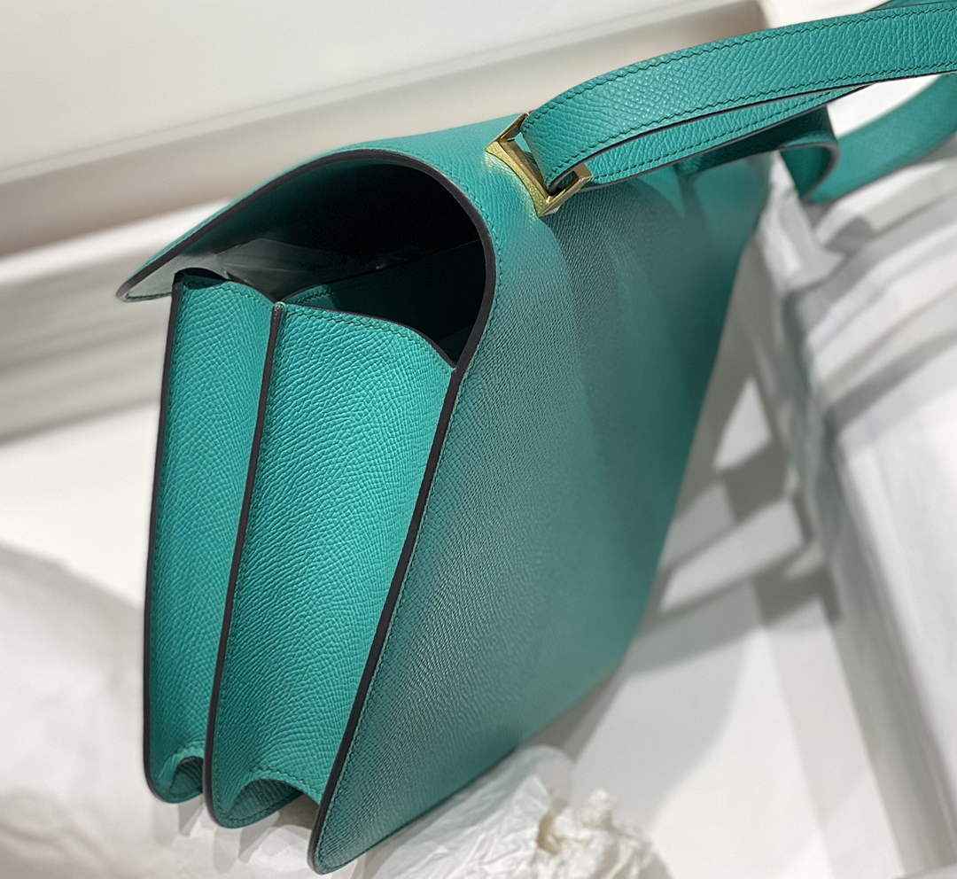 Hermes Constance 23 Box Epsom Leather Green Gold H082902