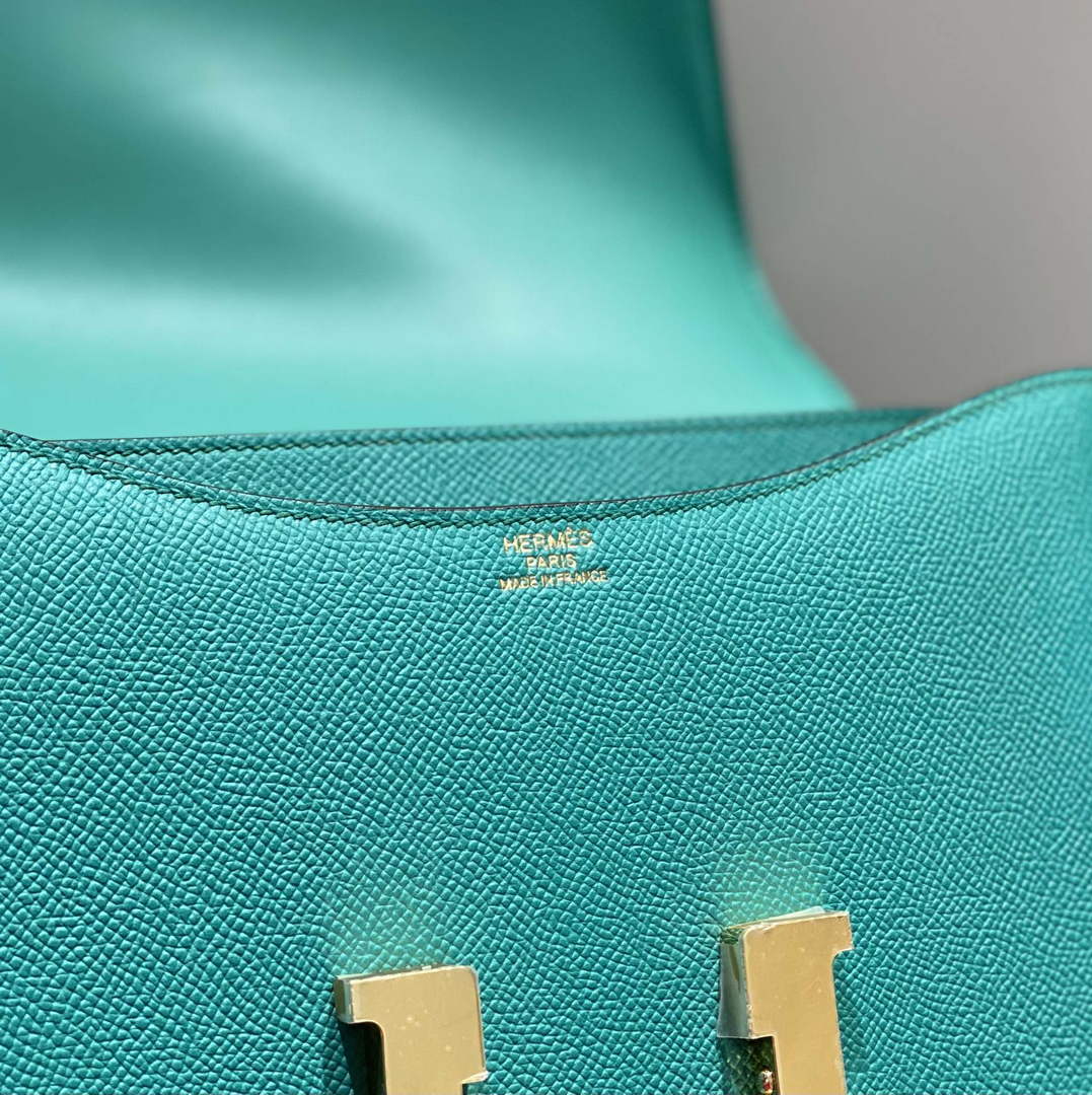 Hermes Constance 23 Box Epsom Leather Green Gold H082902