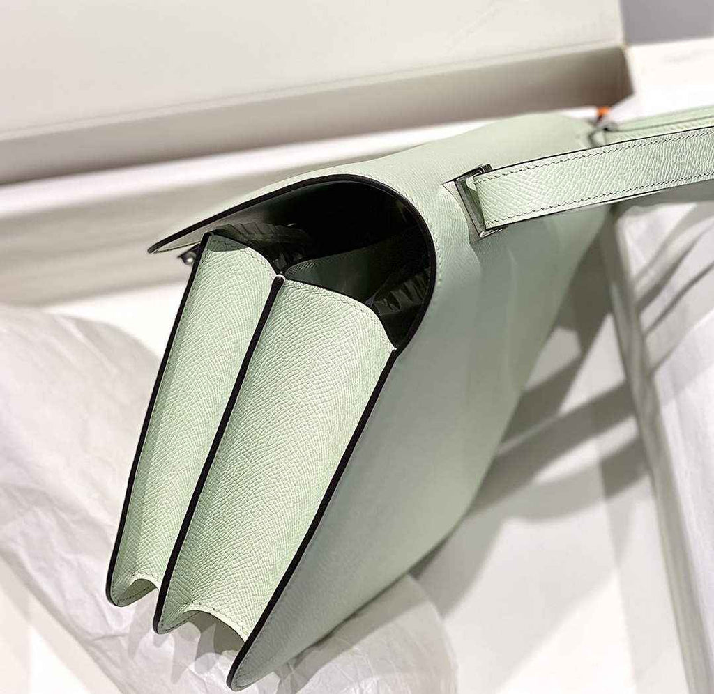 Hermes Constance 23 Box Epsom Leather Light Green Silver H082904