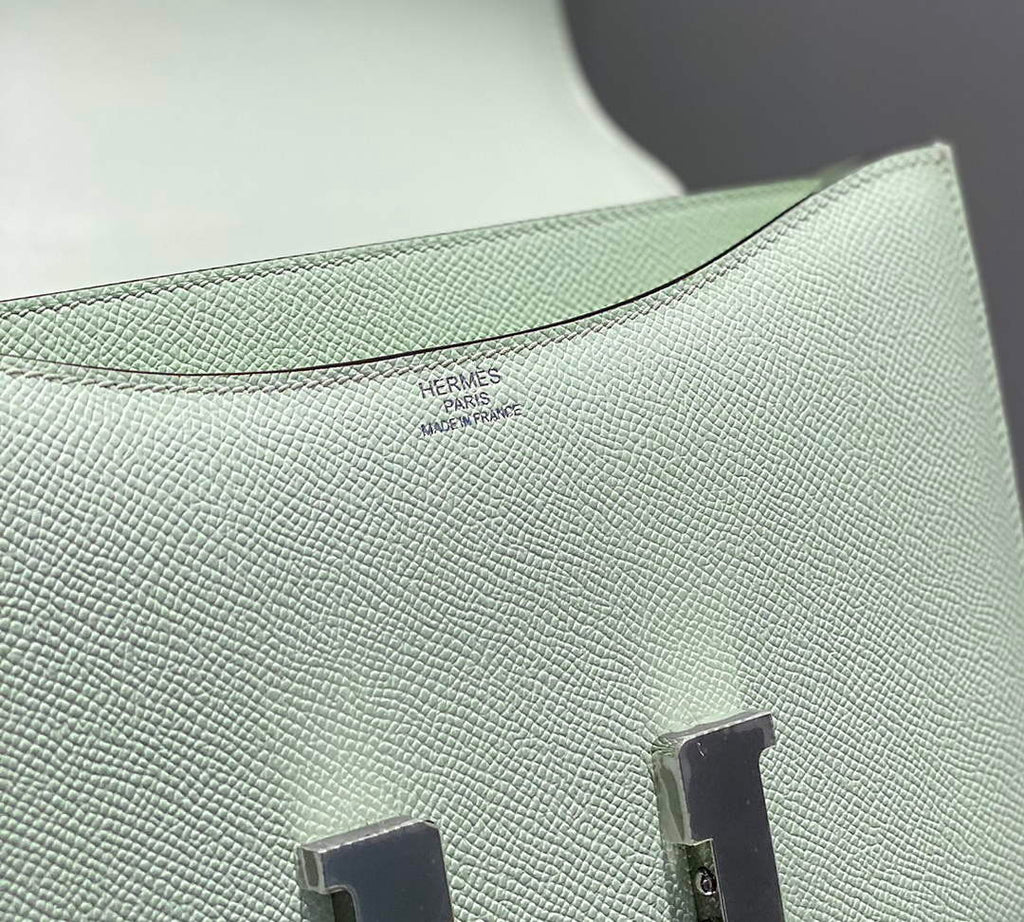 Hermes Constance 23 Box Epsom Leather Light Green Silver H082904