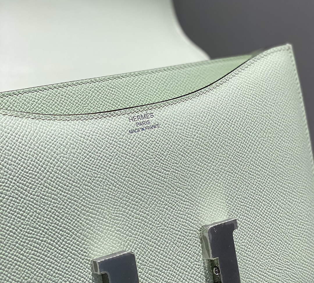 Hermes Constance 23 Box Epsom Leather Light Green Silver H082904