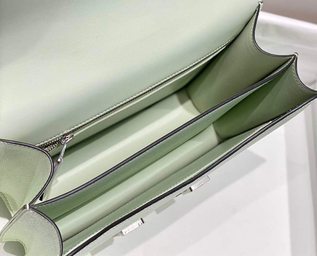 Hermes Constance 23 Box Epsom Leather Light Green Silver H082904