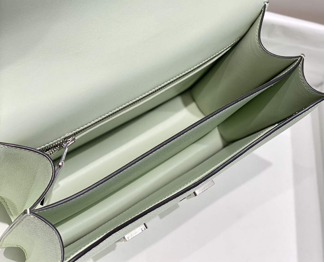 Hermes Constance 23 Box Epsom Leather Light Green Silver H082904