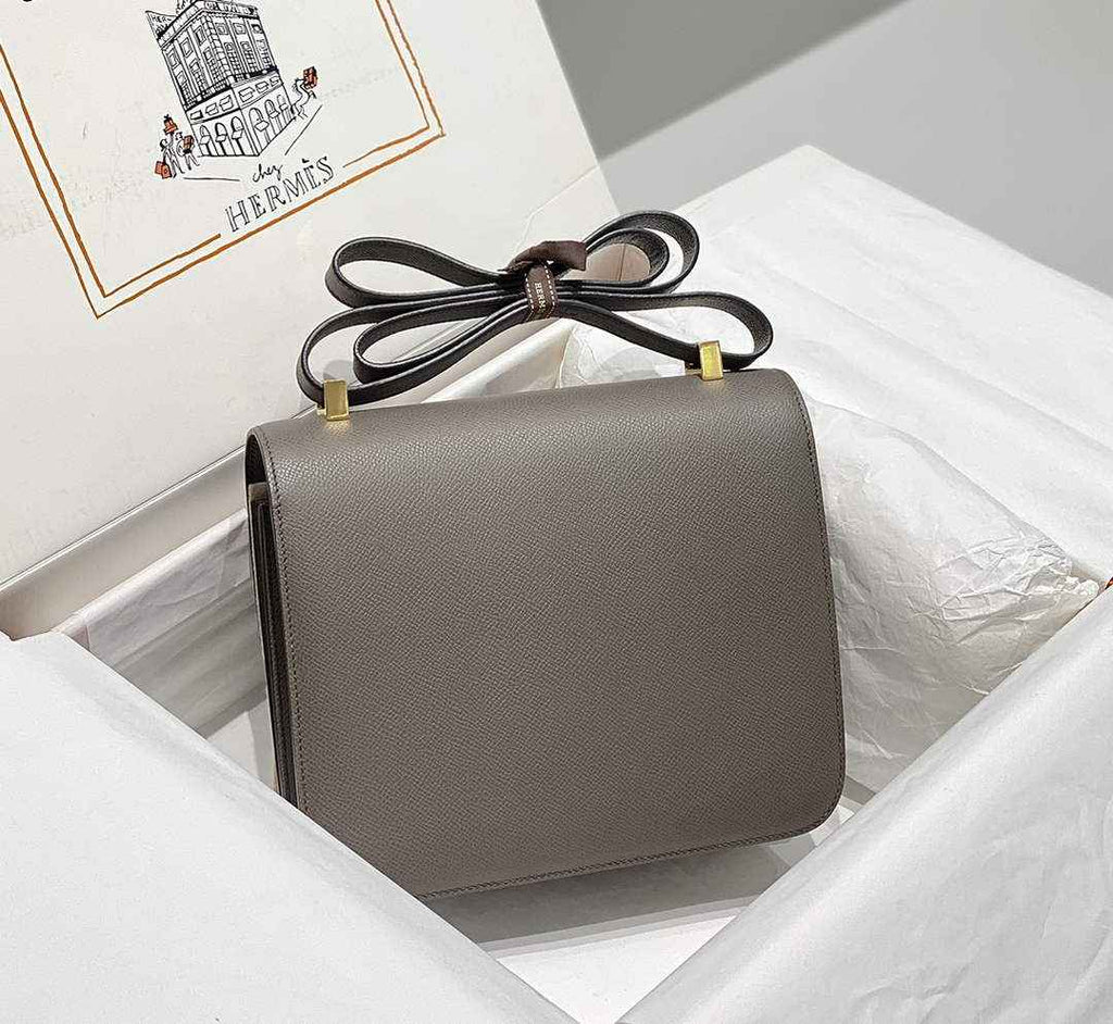 Hermes Constance 23 Box Epsom Leather Dark Gray Gold H082905