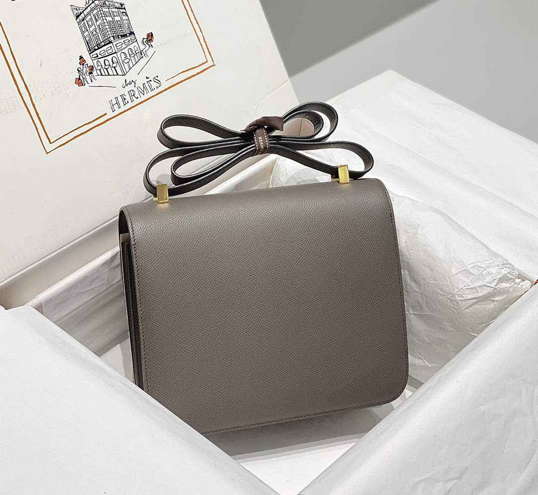 Hermes Constance 23 Box Epsom Leather Dark Gray Gold H082905