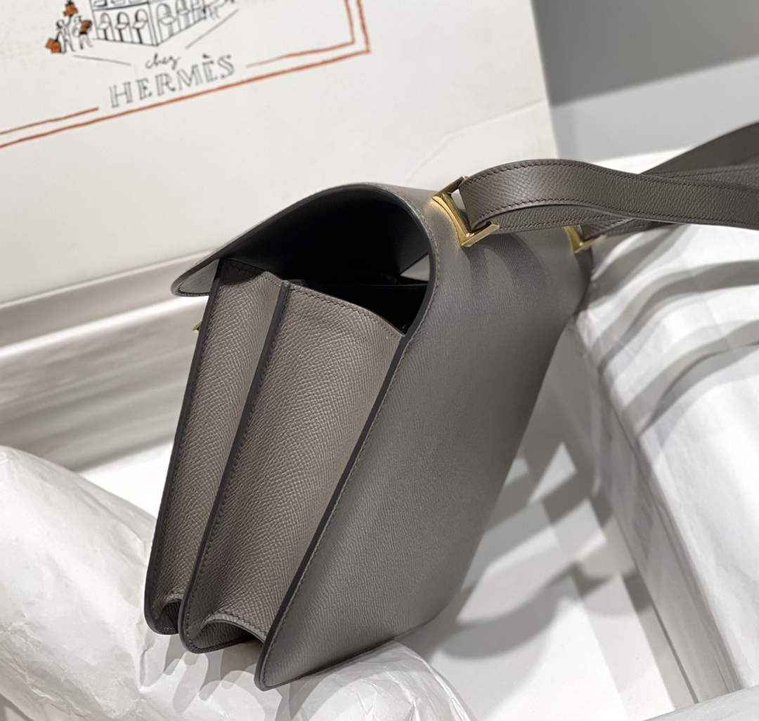 Hermes Constance 23 Box Epsom Leather Dark Gray Gold H082905