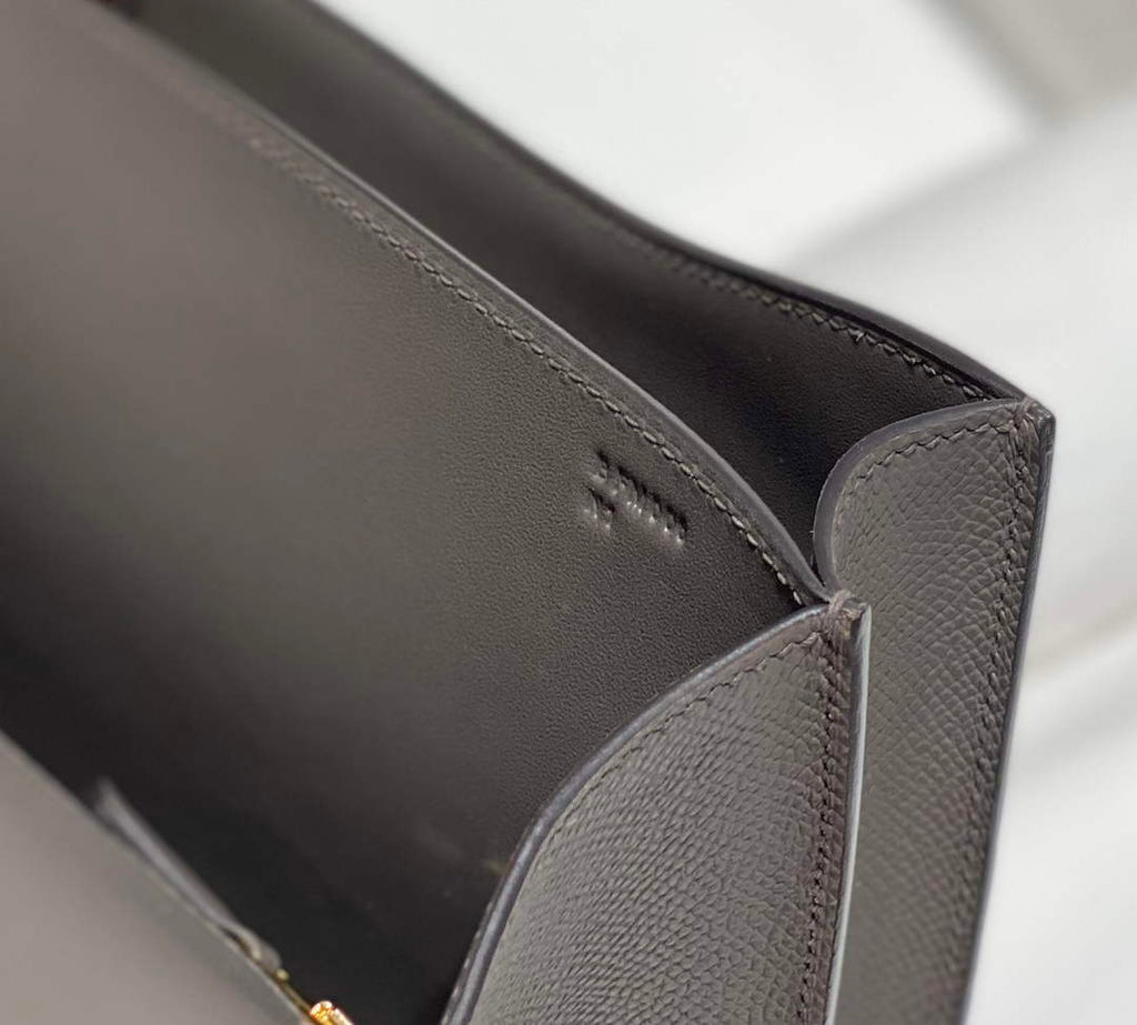 Hermes Constance 23 Box Epsom Leather Dark Gray Gold H082905