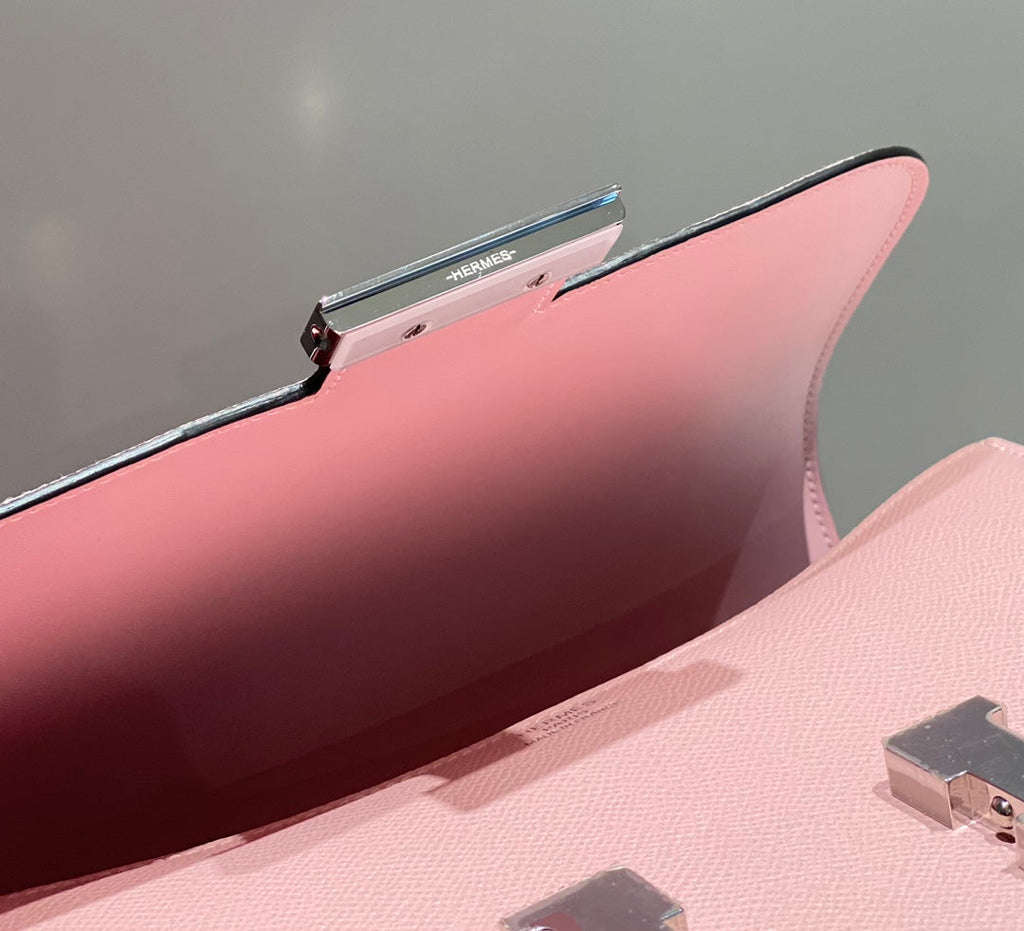 Hermes Constance 23 Box Epsom Leather Light Pink Silver H082906