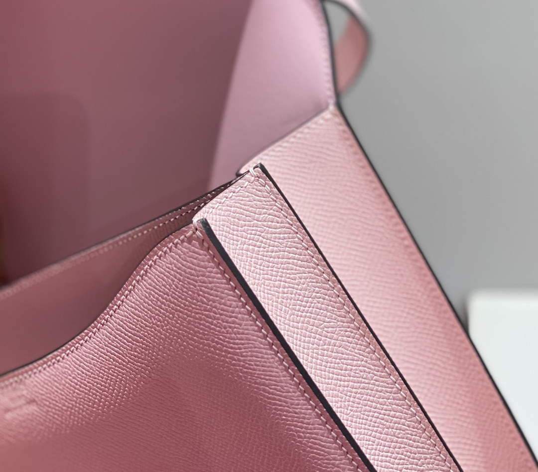 Hermes Constance 23 Box Epsom Leather Light Pink Silver H082906